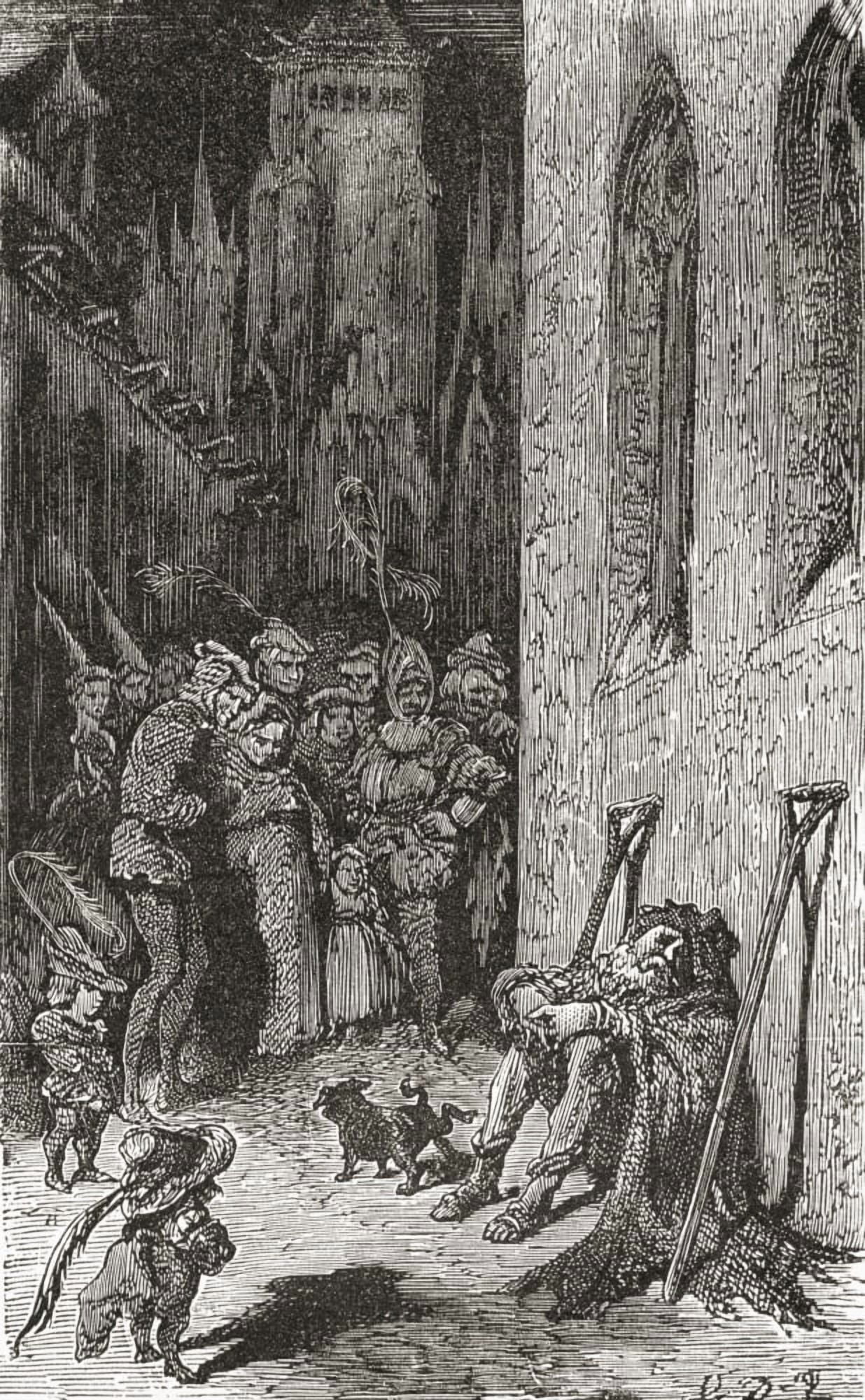 After A Work By Gustave Dore For Balzacs Les Contes Drolatiques From Life And Reminiscences Of Gustave Dore Published 1885 Canvas Art - Ken Welsh Design Pics (11 x 18)