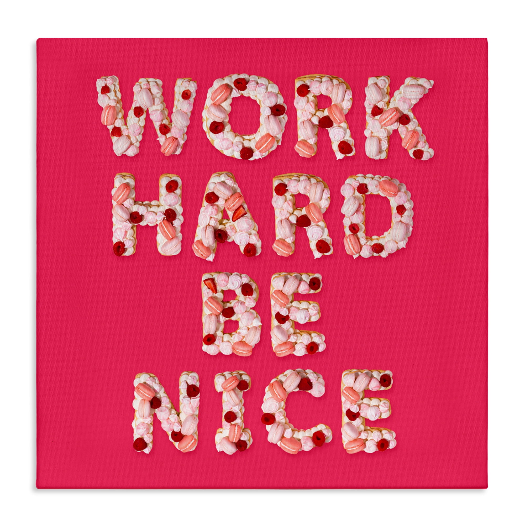 Work Hard Be Nice Canvas Wall Art, design by LISH Creative