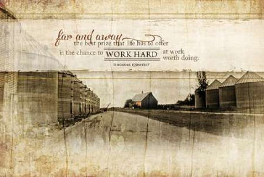 Work Hard Canvas Art - Jennifer Pugh (12 x 18)