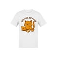 thumbnail image 1 of Work Hard Nap Harder Cat Design Men's T-shirt, 1 of 3