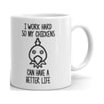 thumbnail image 1 of Work Hard So My Chickens Have Life Coffee Tea Ceramic Mug Office Work Cup Gift, 1 of 3