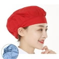 thumbnail image 1 of Work Headband Hotel Bundled Hair Cooking Hygienic Cap Work Wear Food Service Chef Cap Dust proof Work Cap Cook Hat Wrap Hair Hat RED, 1 of 8