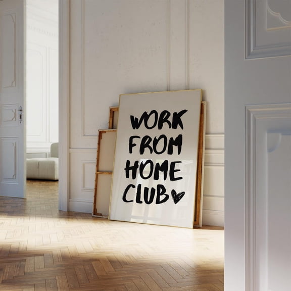 Work From Home Club Print Print Office Wall Art Corporate Print Print Trendy Wall Art Prints Neutral Wall Decor Trendy Home Decor #926, Unframed Poster Size 16x24