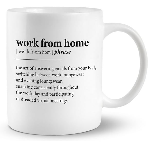 Work From Home Definition Coffee Mugs Cup, Office Coworker Gifts, Employee Gifts For Women From Boss, Funny Office Definition Coffee Mug Cup Tea Cup 11oz, Double Side Printed