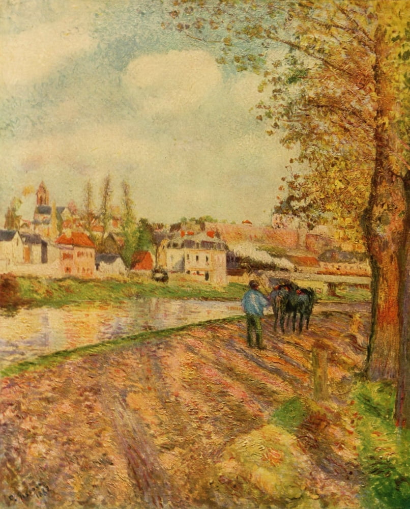 Work Horses 1882 Canvas Art - Camille Pissarro (18 x 24)