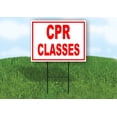 thumbnail image 1 of Work House Signs Double Sided Sign CPR Classes RED Yard Sign Road Sign with Stand, 1 of 1