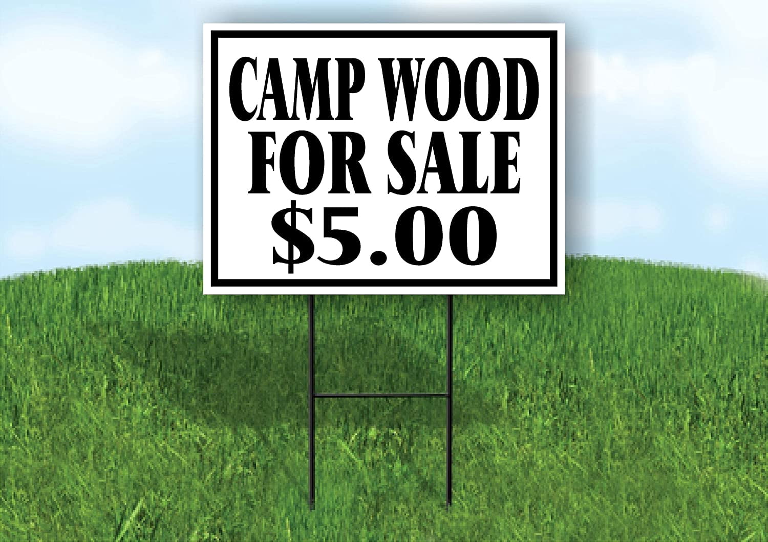 Work House Signs Double Sided Sign Camp Wood for Sale $5 Black Border Yard Sign Road Sign with Stand
