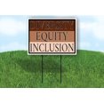 thumbnail image 1 of Work House Signs Double Sided Sign Diversity Equity Inclusion Stripes Yard Sign Road Sign with Stand, 1 of 1
