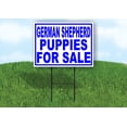 thumbnail image 1 of Work House Signs Double Sided Sign German Shepherd Puppies for Sale Blue Yard Sign Road Sign with Stand, 1 of 1