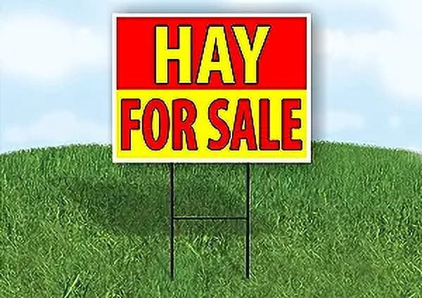 Work House Signs Double Sided Sign HAY for Sale RED Yellow Yard Sign Road Sign with Stand