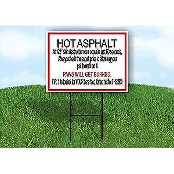 Work House Signs Double Sided Sign HOT Asphalt Yard Sign Road Sign with Stand