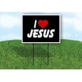 thumbnail image 1 of Work House Signs Double Sided Sign I Heart Jesus Yard Sign Road Sign with Stand, 1 of 1