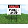 thumbnail image 1 of Work House Signs Single Sided Sign Danger Pothole Ahead OSHA Yard Sign Road Sign with Stand, 1 of 1