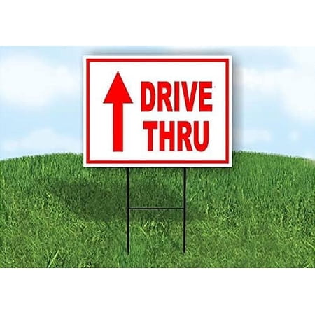 Work House Signs Single Sided Sign Drive Thru for Sale Straight Arrow red Yard Sign Road Sign with Stand
