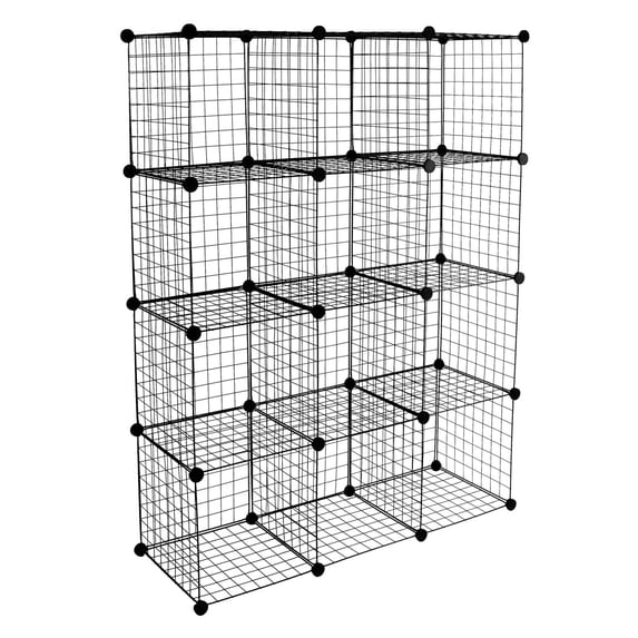 Work-It! Wire Cube Storage Organizer | 12 Cubes