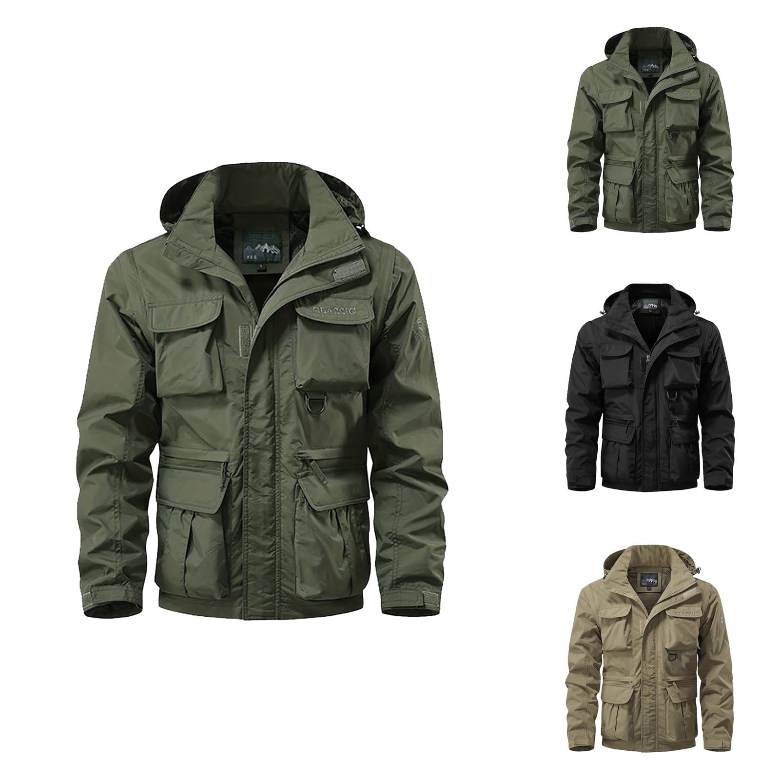 Work Jackets for Men 2025 Fall Winter Outdoor Casual Long Sleeve