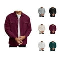 thumbnail image 1 of Work Jackets for Men 2025 Long Sleeve Casual Waffle Pockets Button Down Collared Jacket Outerwear Coat, 1 of 6