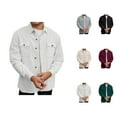 thumbnail image 1 of Work Jackets for Men 2025 Long Sleeve Casual Waffle Pockets Button Down Collared Jacket Outerwear Coat, 1 of 8