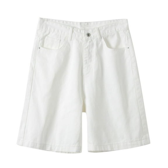 Work Jeans for Men Men Pants Comfortable Casual Denim Shorts Fashionable Stretch Outdoor Denim Shorts Mens Straight Leg Jeans White XL