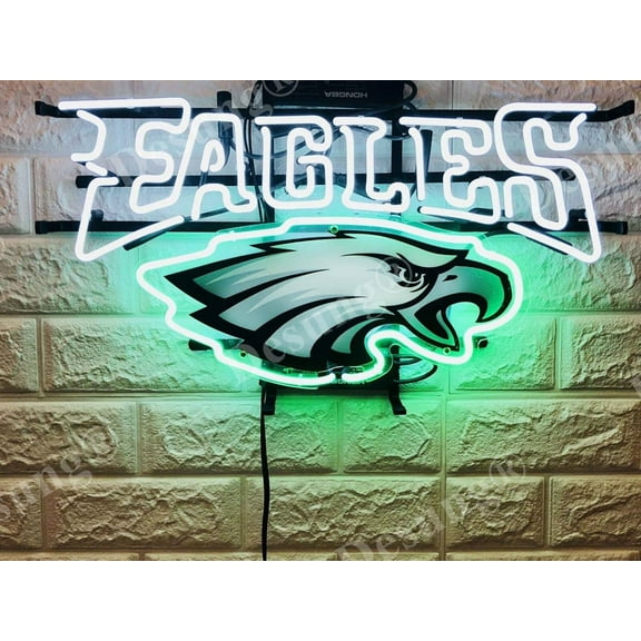 Queen Sense 20"x16" Custom For Philadelphias Sports League Eagles Neon Sign HD Vivid Man Cave Wall Decor Handmade Beer Pub Bar Printing Artwork Wall Party Gift Neon Light W120PELEVVD