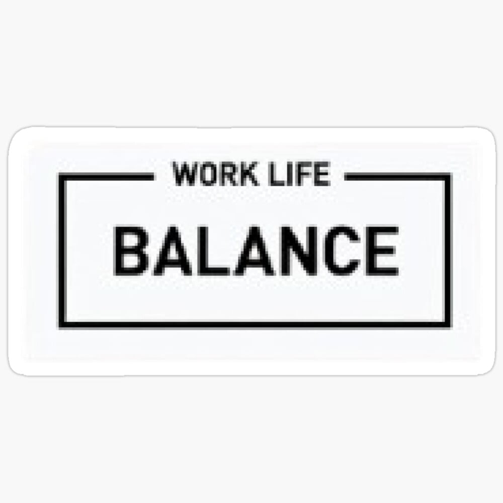 Work Life Balance Minimalist Sticker Sticker Phone Decal Water Bottle ...