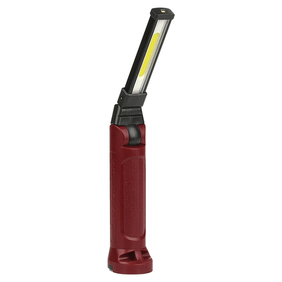 Work Light 180 Folding Flashlight USB Rechargeable Portable Camping Emergency Repair Spotlight with Hanging Hook B