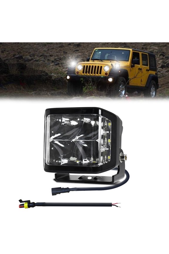 Work Light,3-sided 6000k 100w Suvs Atvs Ip67 Waterproof Work 3-sided 6000k Waterproof Suvs 100w Ip67 Waterproof Led Work Buzhi 3-sided Led Qisuo Work Eryue Led