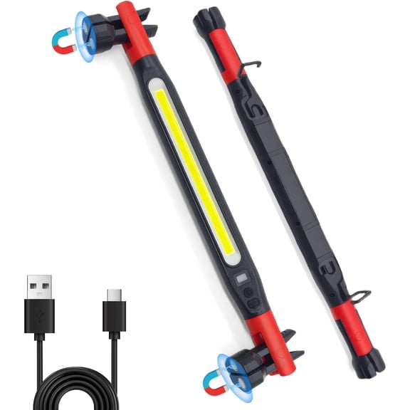 Work Light 3000 Lumens, Flood Light with 180? Rotating & 360? Hooks, IP65 Shatterproof Portable Spotlight for Camping, , Repair, Jobsite