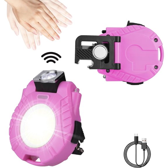 Work Light, Hat Clip Light, Mini Rechargeable Light with Sensor Mode, Versatile Small Flashlights, Portable, for Camping, Hiking, 6 Modes,