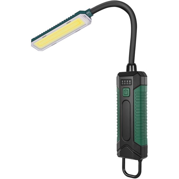 Work Light, Rechargeable Flashlight Machine Light with 360? Flexible Gooseneck, Shop Tool Lamp for Lathe Drill Work Bench DIY Sewing Machine, Mechanic Light, Light/
