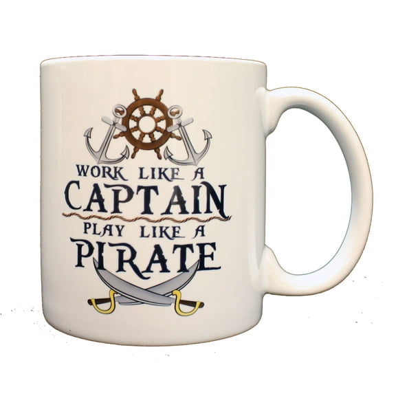 Work Like A Captain, Play Like A Pirate 11oz Coffee Mug