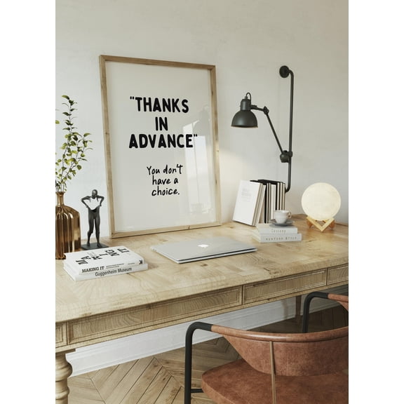 Work Meme Office Poster, Unframed Canvas 24x36in