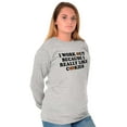 thumbnail image 1 of Work Out Because Really Like Cookies Women Plus Size Long Sleeve Graphic Tee Brisco Brands 3X, 1 of 5