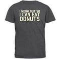 thumbnail image 1 of Work Out Eat Donuts Mens T Shirt Dark Heather 2XL, 1 of 1