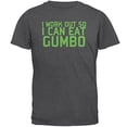 thumbnail image 1 of Work Out Eat Gumbo Mens T Shirt Dark Heather SM, 1 of 1