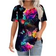 thumbnail image 1 of Work Out Shirts Gym Loose Crop Athletic Tops Women 3X Womens Summer Tops Casual Short Sleeve Tunic Tops for Women 2025, 1 of 6
