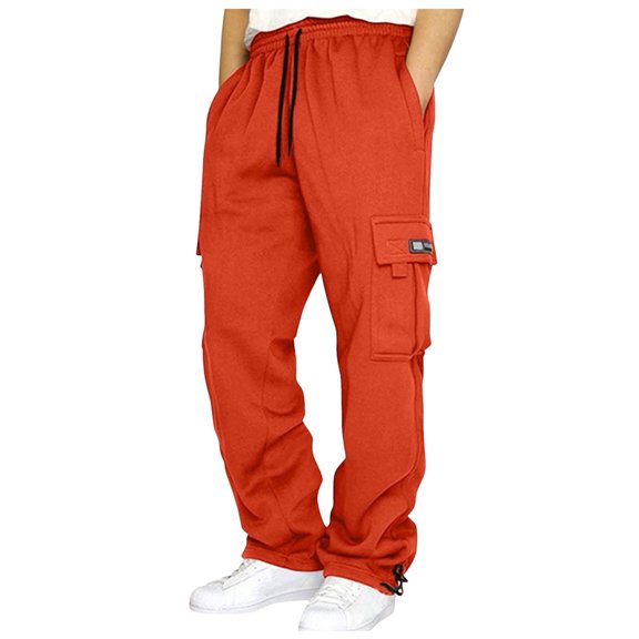 Work Pants For Men Men's Casual Cargo Pants Workout Joggers Stretch Sweatpants Hiking Drawstring Tactical Pants with Multi Pockets