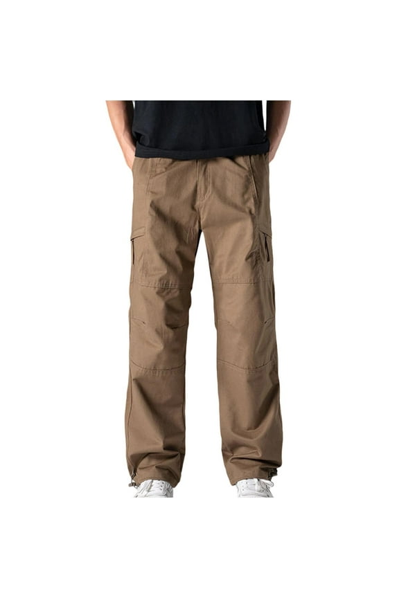 Work Pants For Men Straight-leg Functional Outdoor Casual Pants Relaxed Fit Lightweight Long Trousers