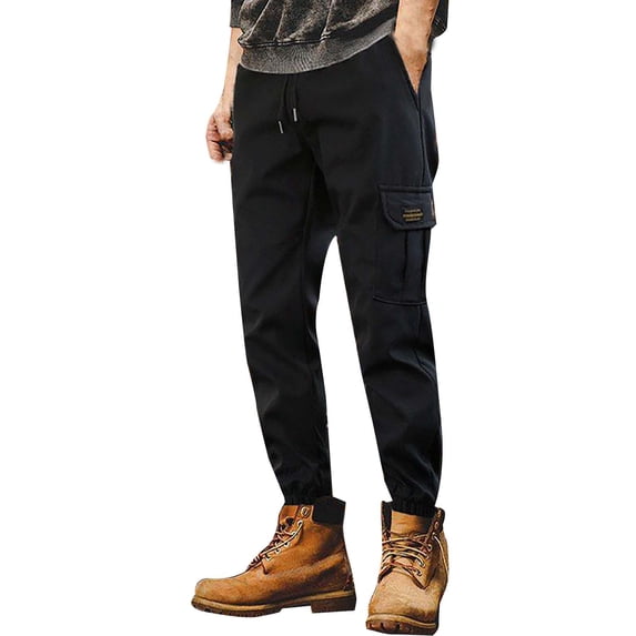 Work Pants For Men Wear & Fashionable And Loose Fitting Style With Big Size Bussiness Casual Pants For Men,Black,4XL