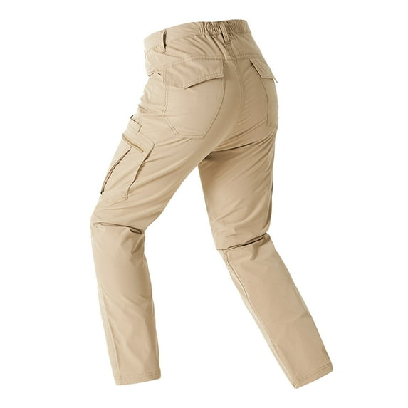 Work Pants for Men – Slim Fit Techwear Training & Streetwear Men's Cargo Straight Loose Outdoor Hiking Casual With Multiple Pockets Elastic Waist Comfortable For Spring Summer Daily Wear