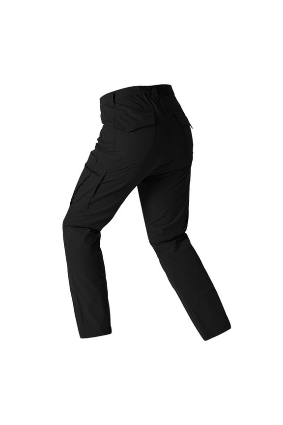 Work Pants for Men – Windproof Tech Construction Men's Cargo Straight Loose Fit Outdoor Hiking Casual With Multiple Pockets Elastic Waist Comfortable For Spring Summer Daily Wear