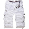 thumbnail image 1 of Work Pants Men's Cargo Shorts Multi Pockets Relaxed Summer Beach Shorts Pants Mens Work Shorts Cargo White XL, 1 of 2