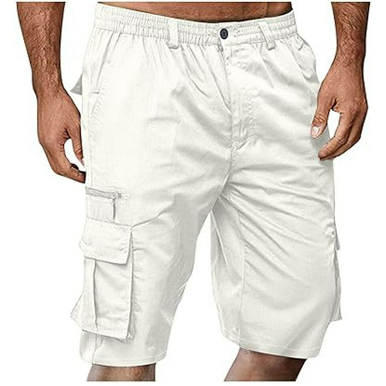 Work Pants Shorts Men Cargo Mens Athletic Shorts with Pockets Multipack Cotton Gym Shorts for Men 7 Inch Inseam Running Compression Shorts Men with