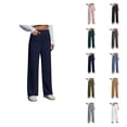 thumbnail image 1 of Work Pants Women High Waisted Stretchy Wide Straight Leg Relaxed Fit Business Casual Pants Slacks with Pockets, 1 of 5