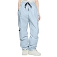 thumbnail image 1 of Work Pants Women, Women Snow Ski Pants Waterproof Windproof Winter Outdoor Hiking Cargo Pant Drawstring Softshell Warm Solid Trousers, 1 of 9