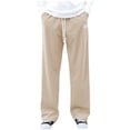 thumbnail image 1 of Work Pants for Men, Baggy Corduroy Pants Men Elastic Waist Vintage Casual Pants Drawstring Comfy Slim Wide Leg Sweatpants with Pockets, 1 of 6