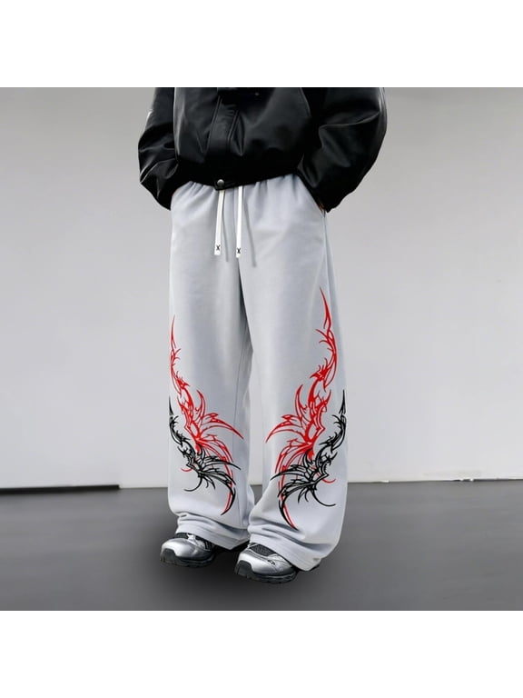 Work Pants for Men Casual Trousers by Gothic Streetwear For Daily Wear With Waist And Relaxed Fit Everyday Comfort L