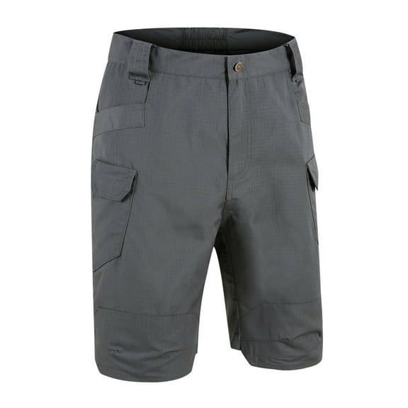 Work Pants for Men Construction Men's Hiking Shorts Dry Work Shorts Casual With Multi Pockets No Belt Shorts for Work Men Gray M