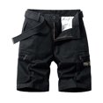 thumbnail image 1 of Work Pants for Men's Plus Size Cargo Shorts Multi Pockets Relaxed Summer Beach Shorts Pants Cargo Work Shorts Black XL, 1 of 3
