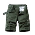 thumbnail image 1 of Work Pants for Men's Plus Size Cargo Shorts Multi Pockets Relaxed Summer Beach Shorts Pants Shorts for Work Men Army Green L, 1 of 3